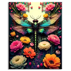 Spring Flower Dragonfly